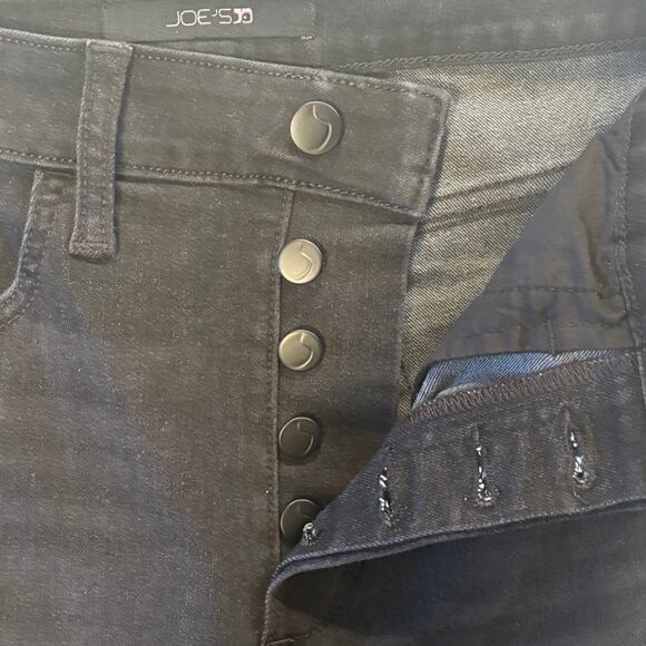 New Joe’s Black Straight Ankle Jeans (The OG) size 23 with fringe on ankle - Picture 6 of 12